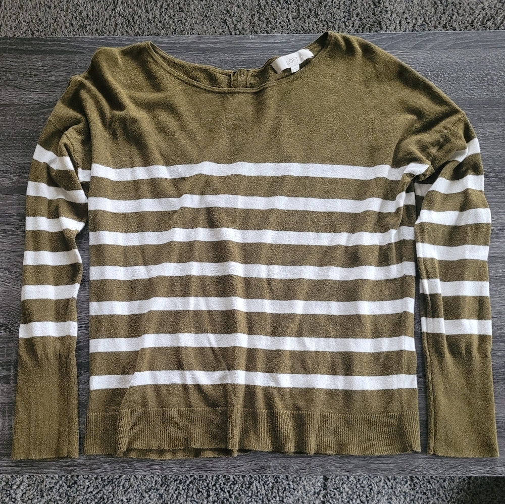 LOFT Striped Long Sleeve Top